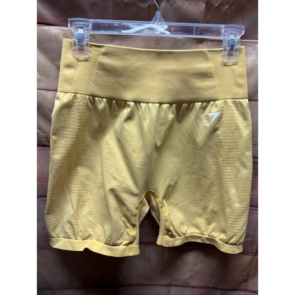 Gymshark Vital Seamless 2.0 Shorts Yellow Women's Size Small High Waisted S